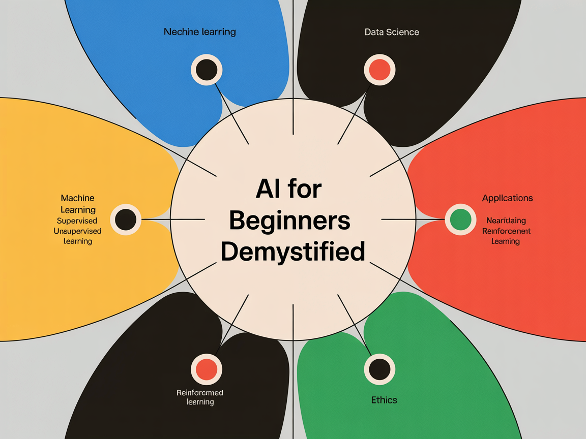 Mind Map explaining AI for Beginners Demystified