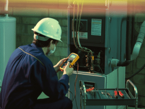 career resilience to AI in the trades like this HVAC technician