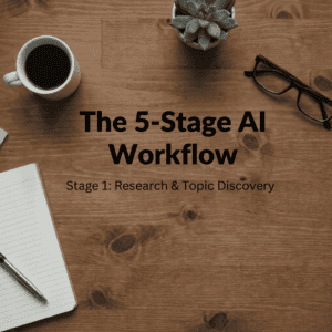 AI workflow to write articles. First stage