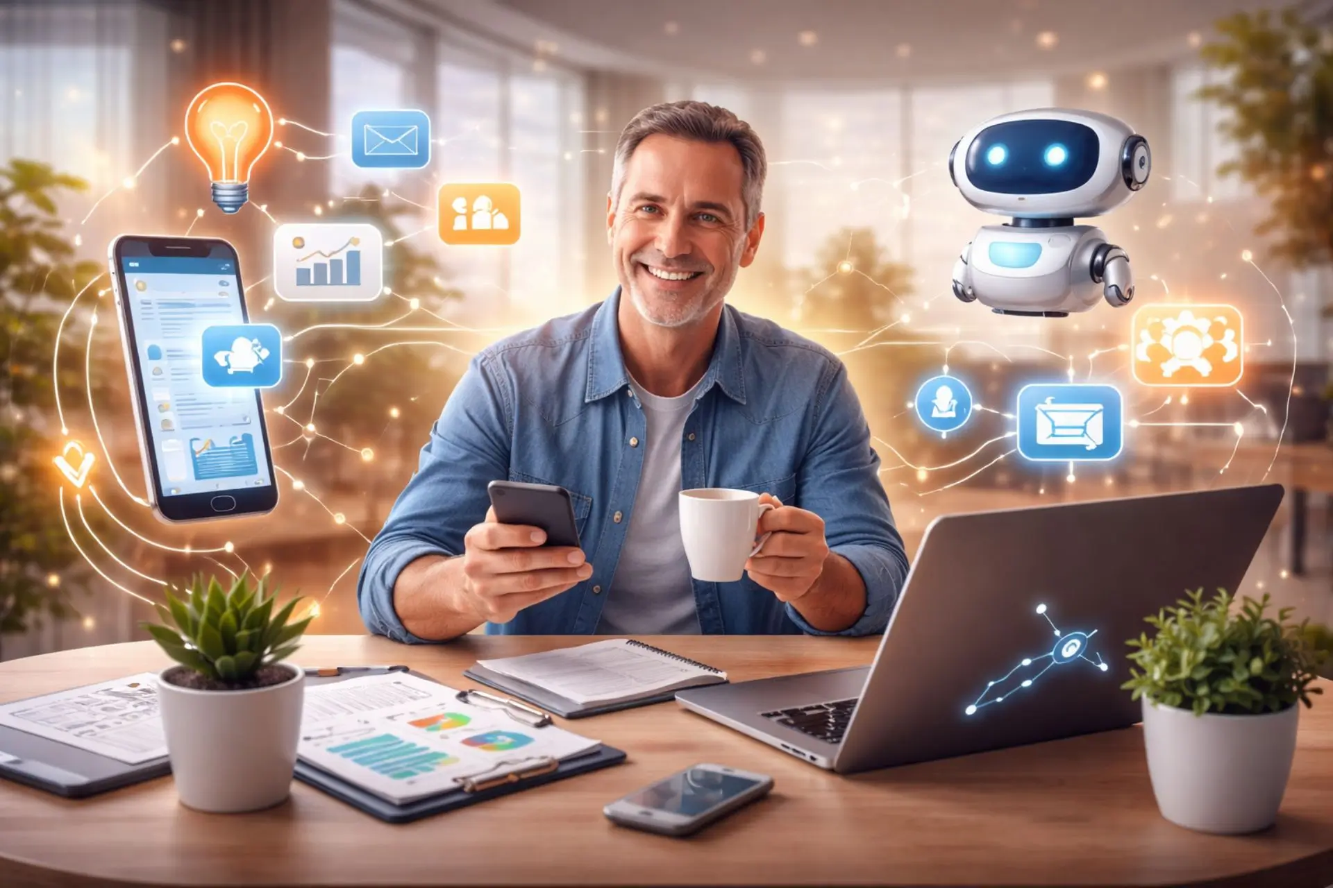 Smartphone predictive text powered by AI