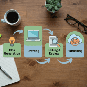 AI workflow for writing articles on a website