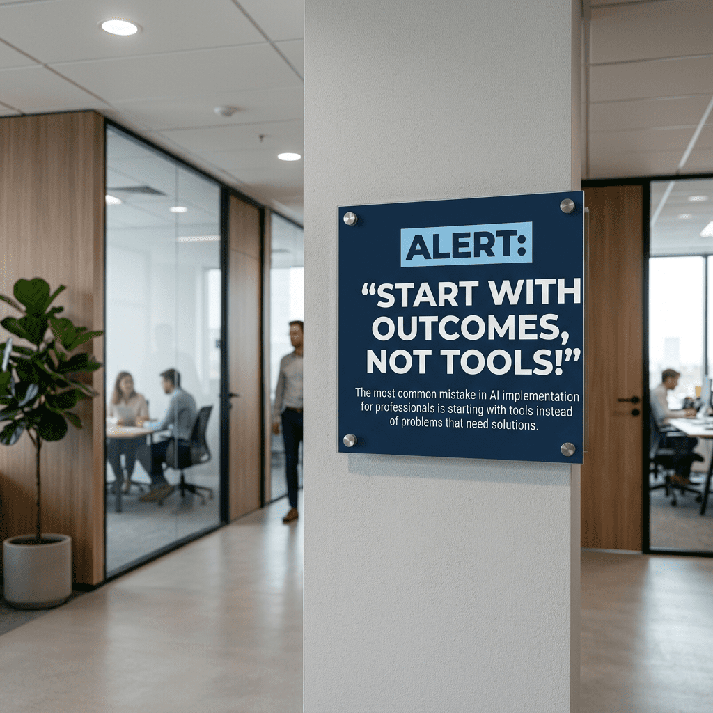 for professionals implementing AI, start with outcomes, tools come later