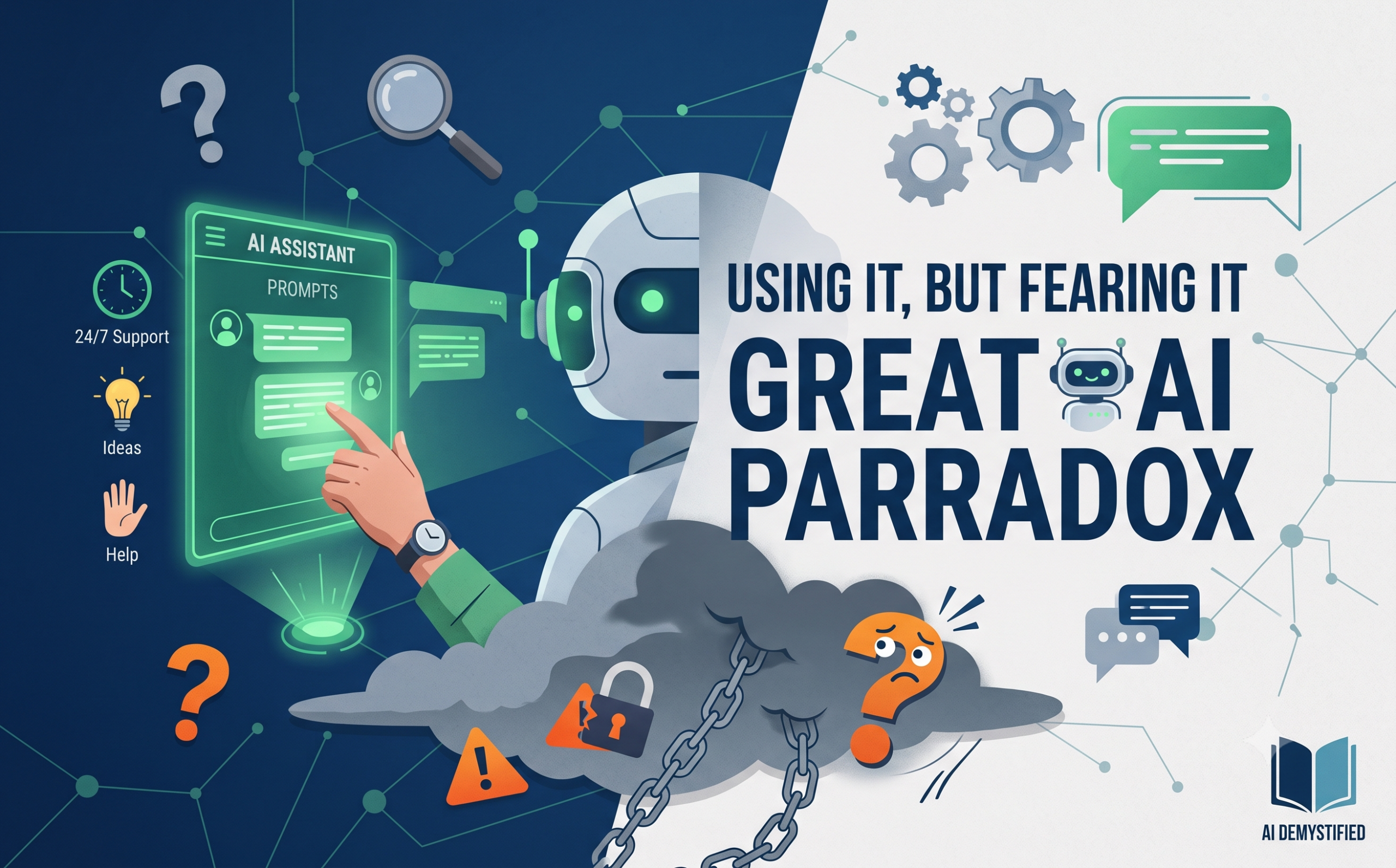 Image describes the great ai parodox.